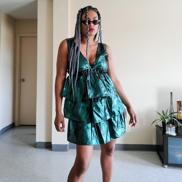 ZARA TIER PARTY DRESS, FITS M - Picture 7 of 15